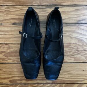 Vagabond Delia Mary Jane Ballet Flats Black Leather